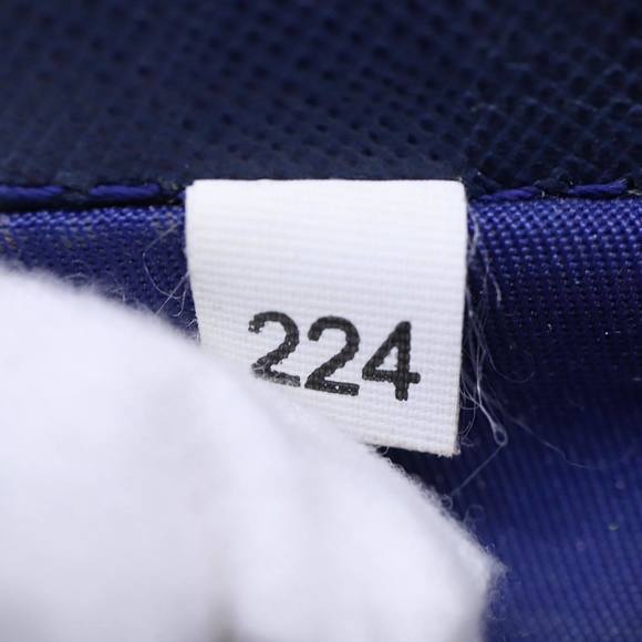 PRADA Pouch Nylon Blue Silver Auth 87469 - Picture 12 of 16